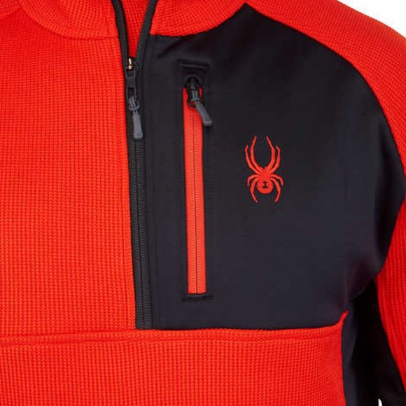NWT Spyder Men’s Gait Half Zip Jacket Red Medium - Picture 3 of 7
